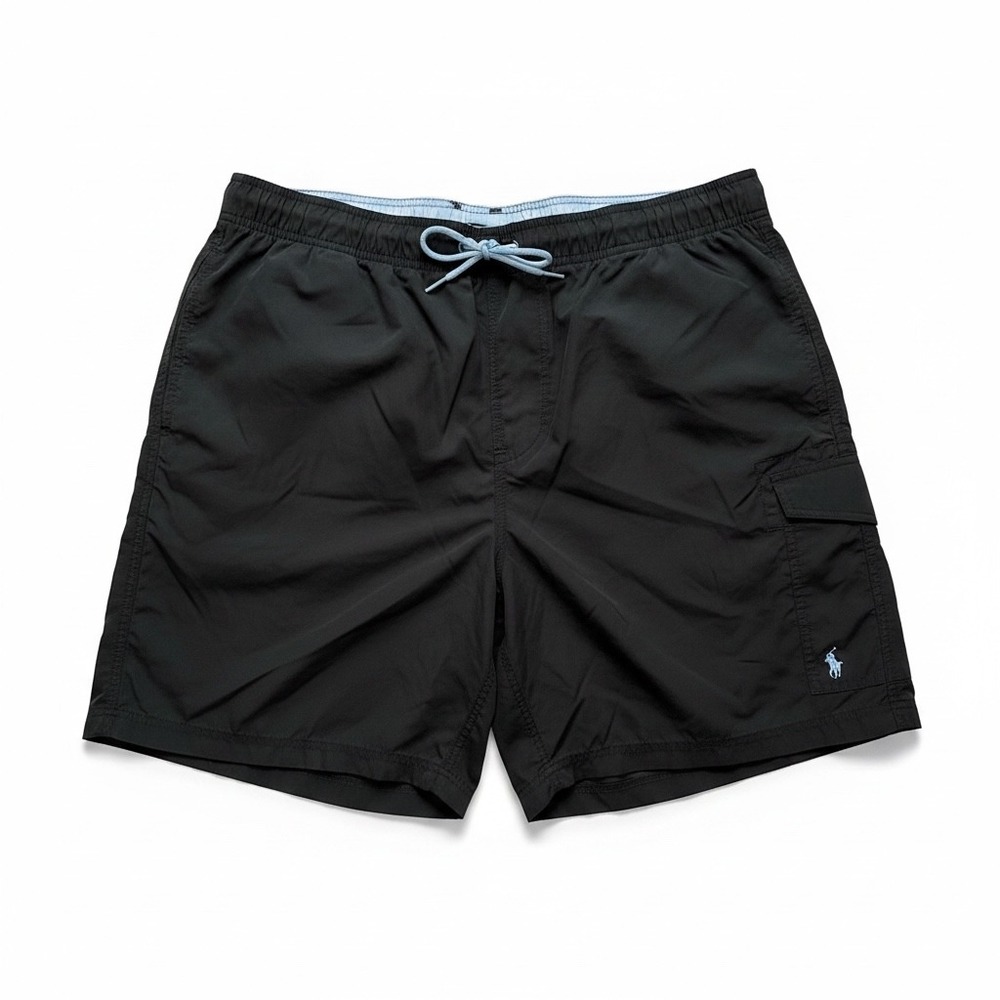 Polo Ralph Lauren Swim Trunks XL Navy NCargo Pocket Mesh‎ Lined Preppy Coastal
